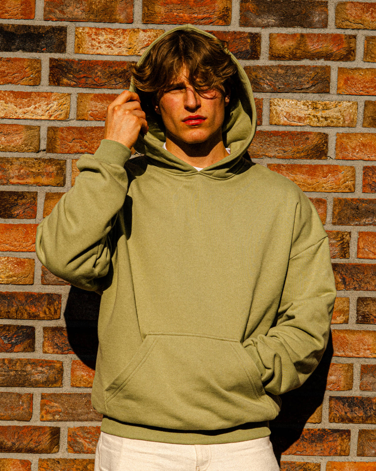 HOODIE WASHED OLIVE