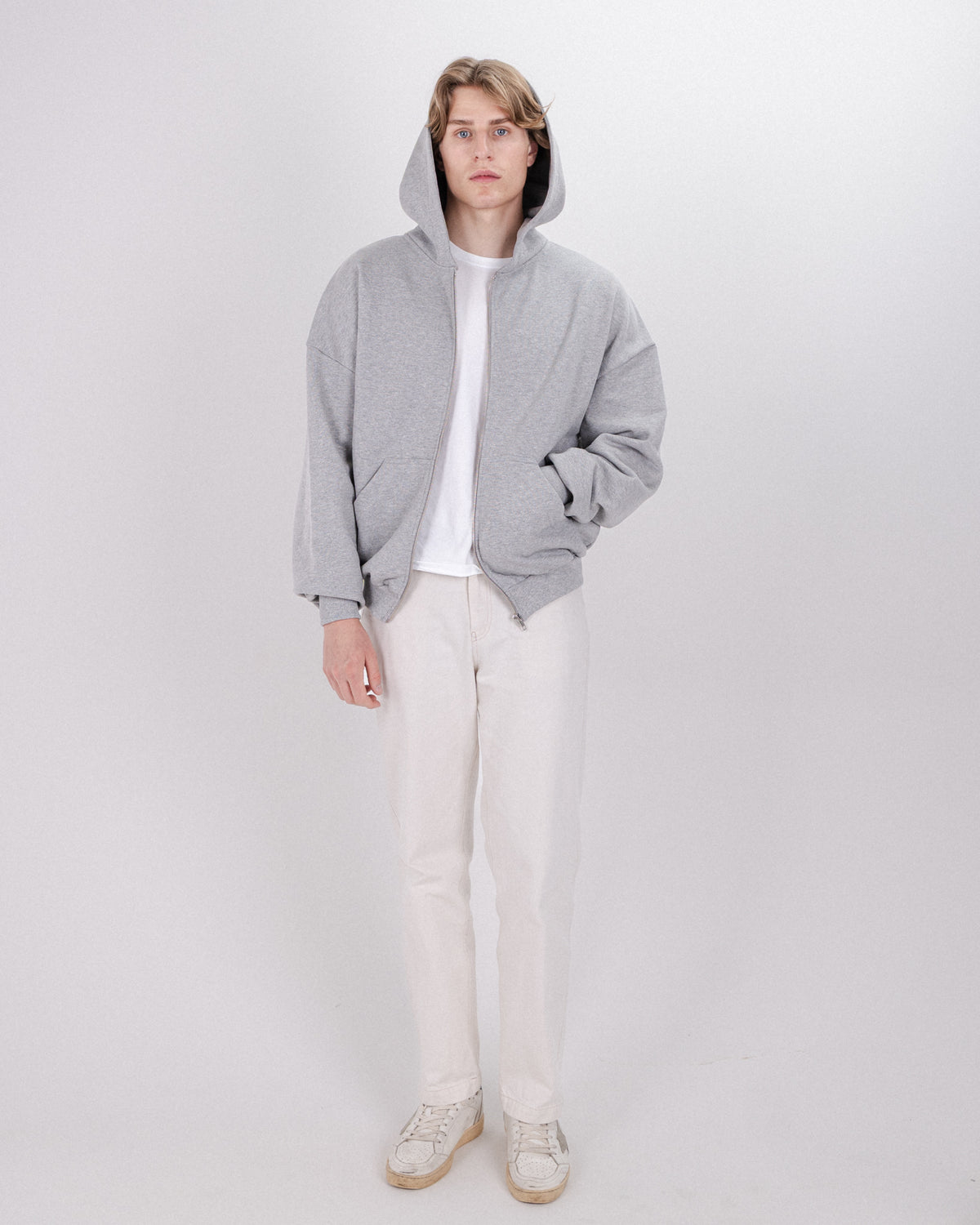ZIP HOODIE DUST GREY