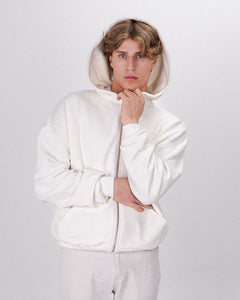 ZIP HOODIE ECRU