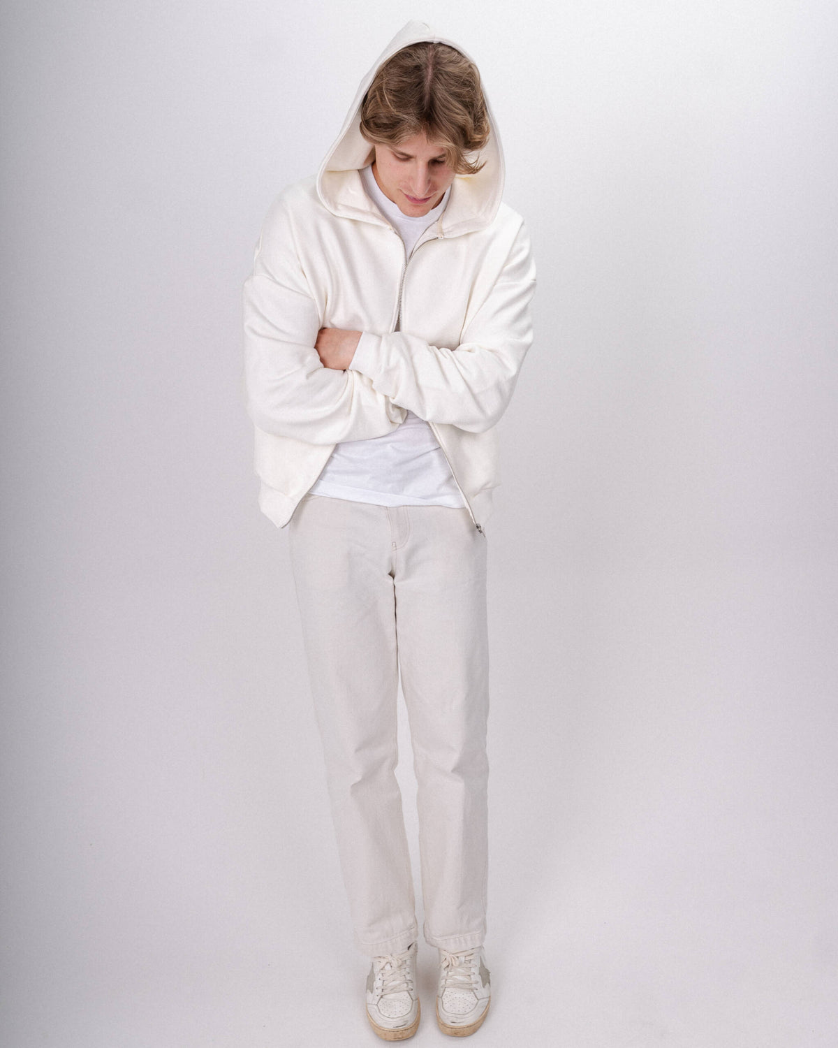 ZIP HOODIE ECRU