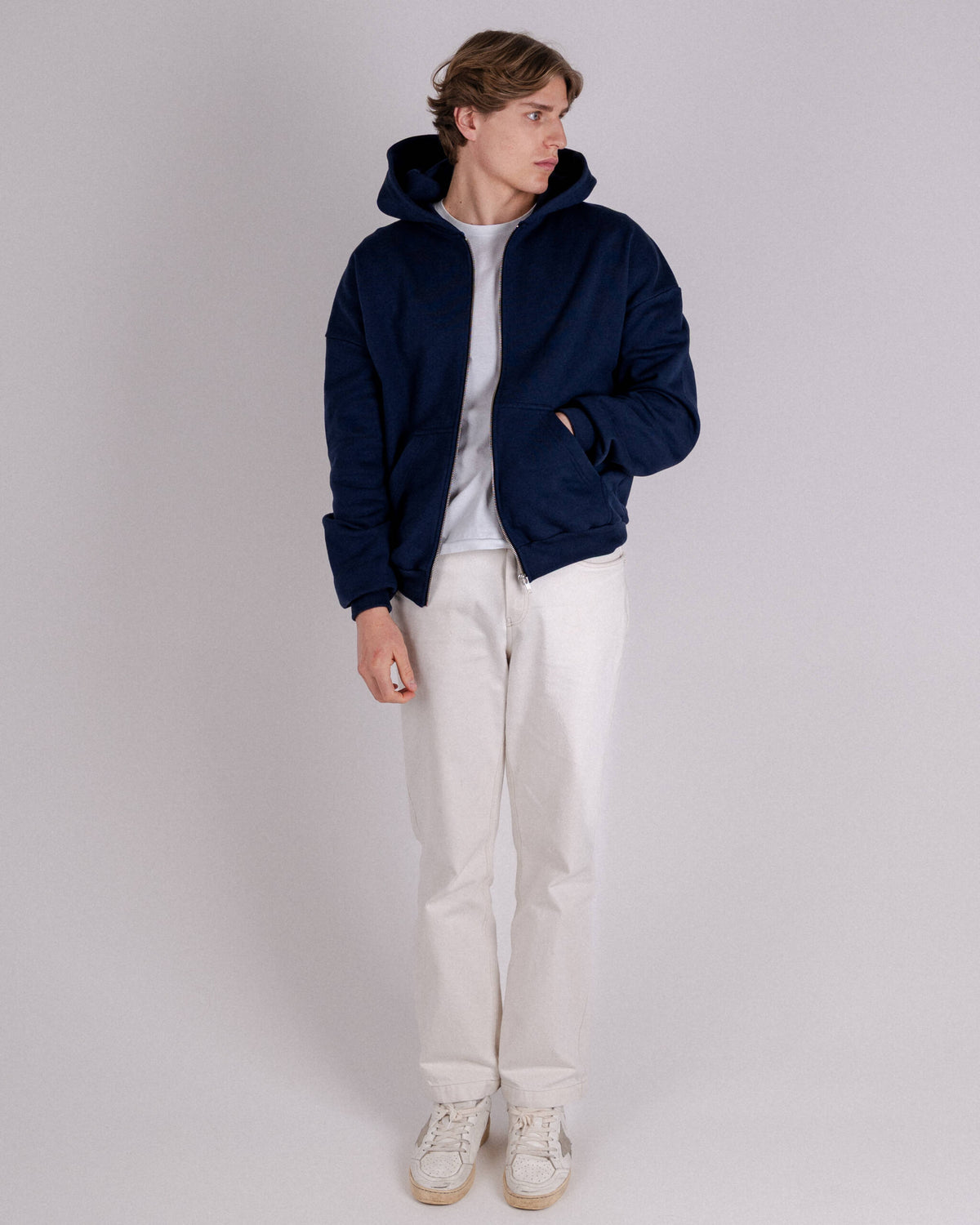 ZIP HOODIE „BASIC” NAVY