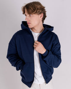 ZIP HOODIE „BASIC” NAVY