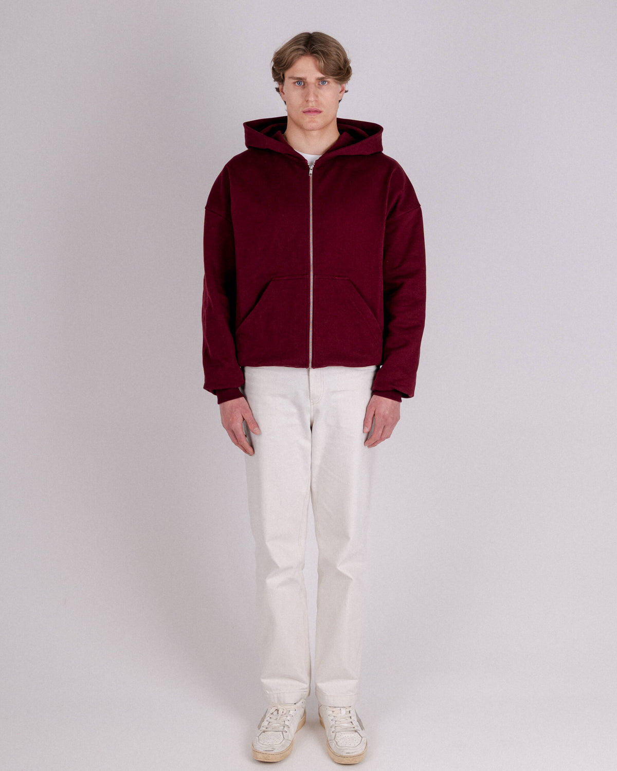 ZIP HOODIE BURGUNDY