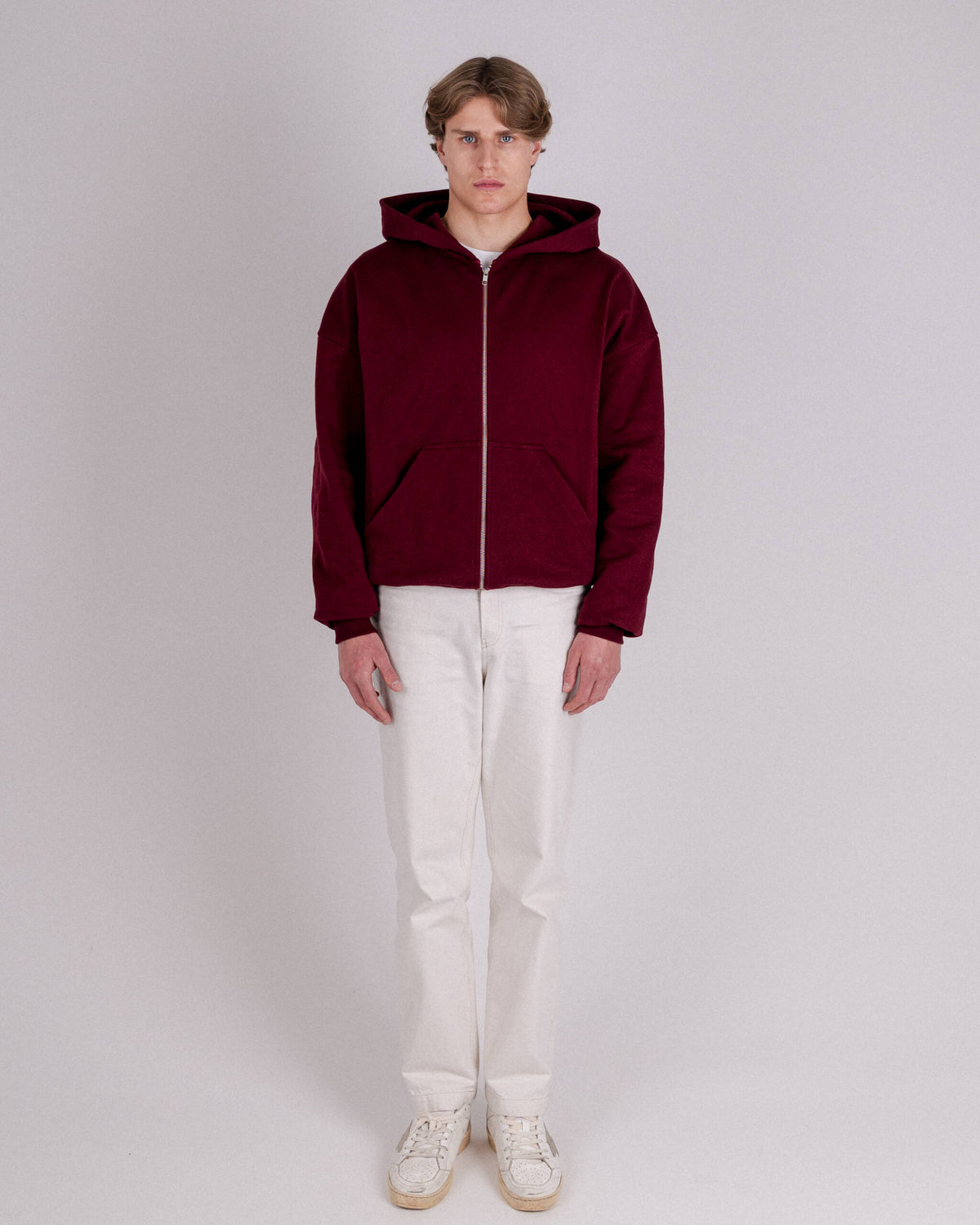ZIP HOODIE BURGUNDY