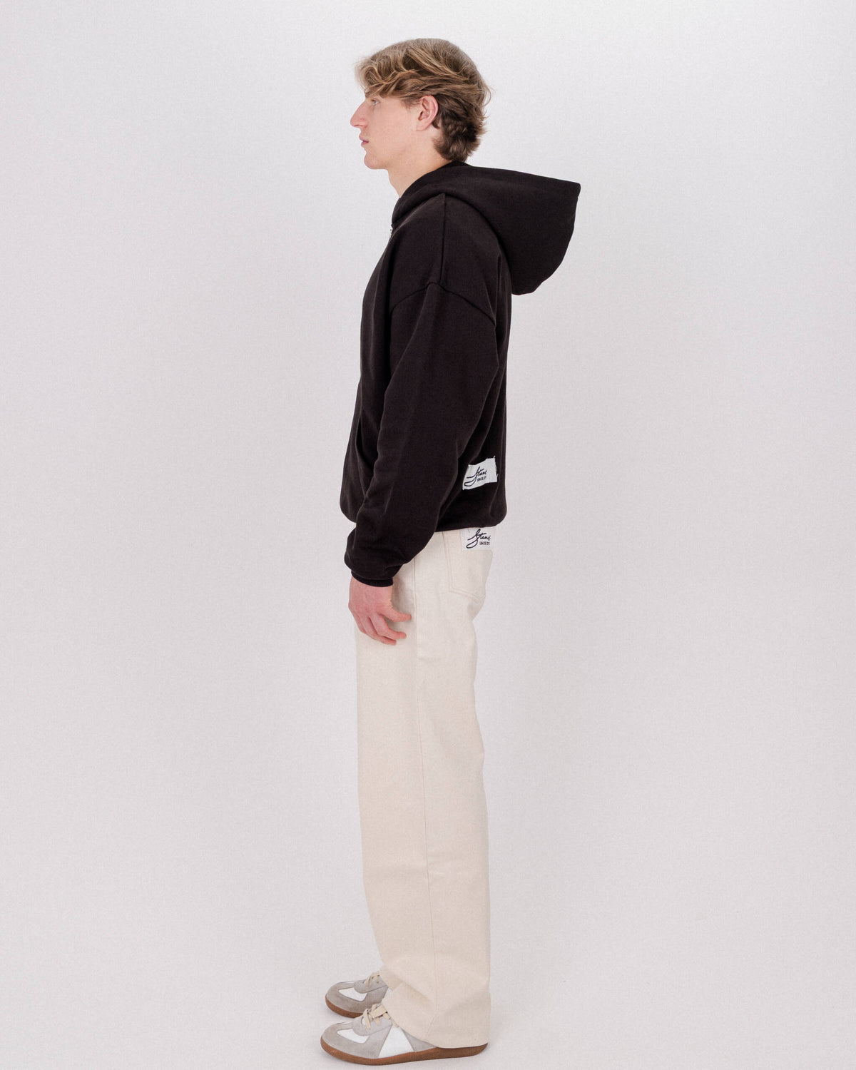 ZIP HOODIE ASH BROWN