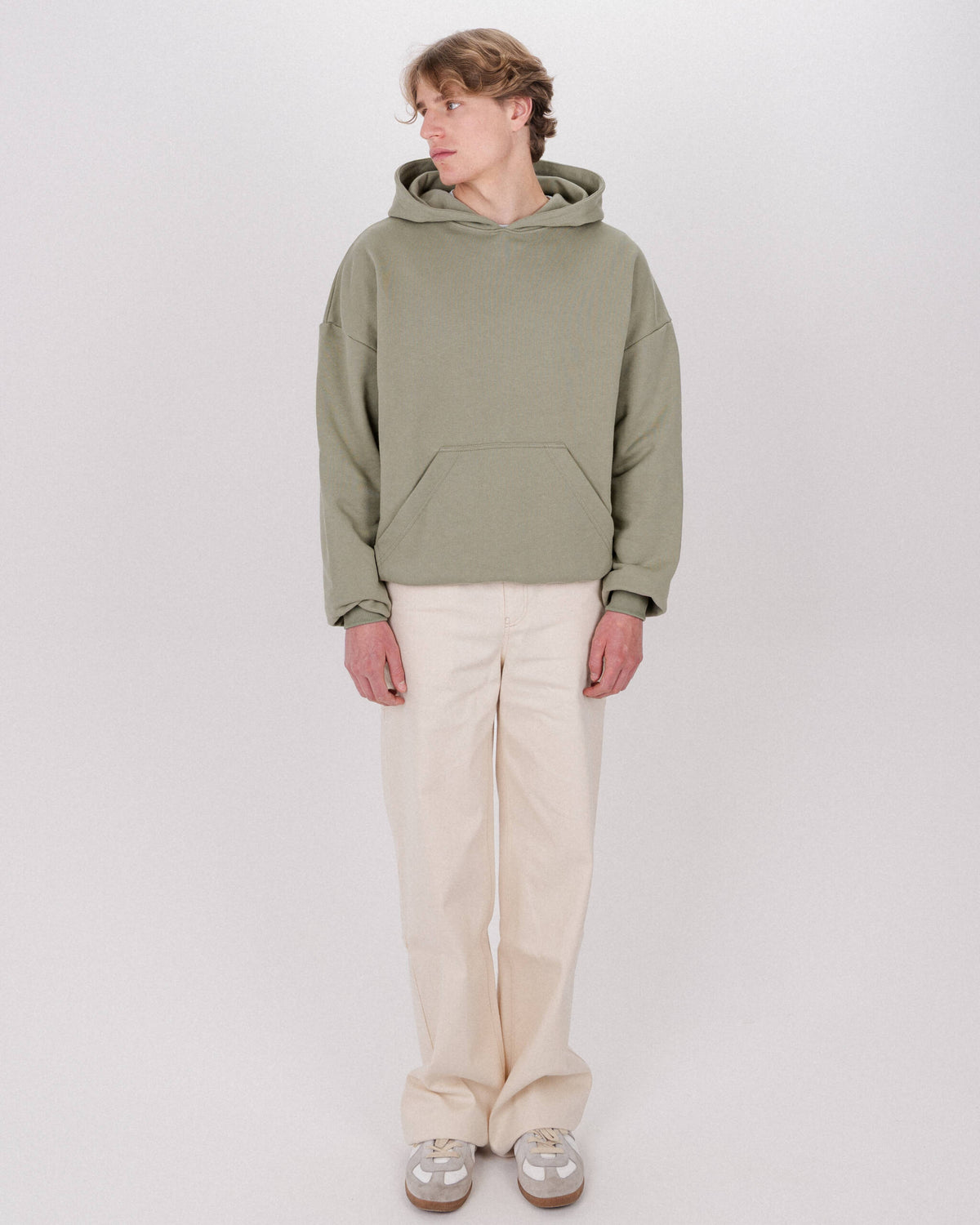 HOODIE WASHED OLIVE