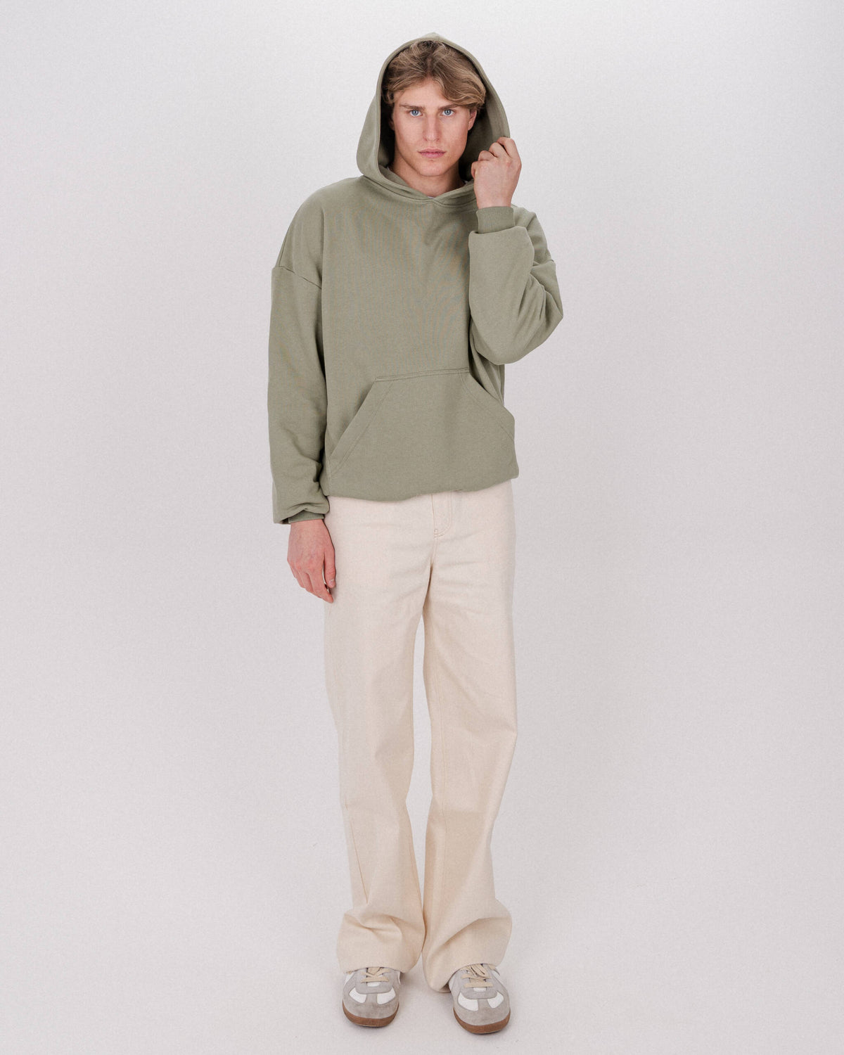 HOODIE WASHED OLIVE