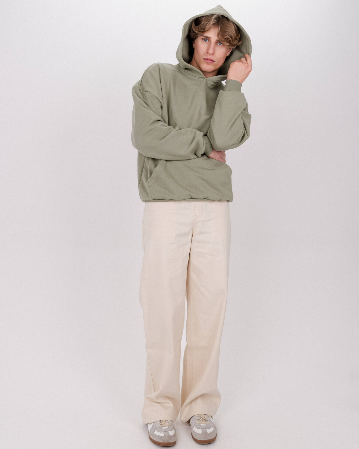 HOODIE WASHED OLIVE