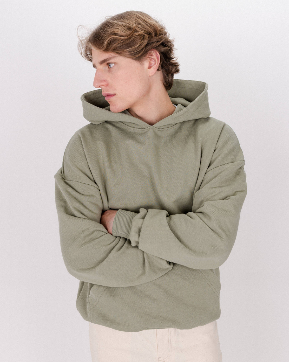HOODIE WASHED OLIVE