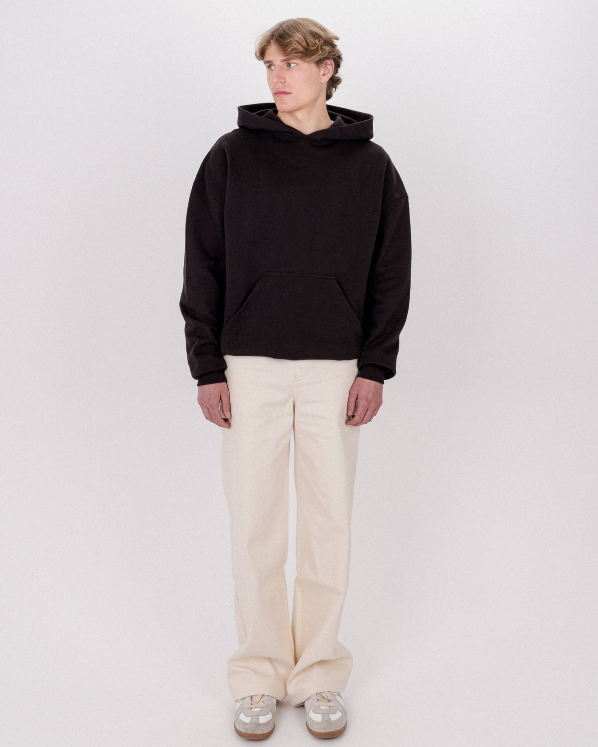 HOODIE BASIC ASH BROWN
