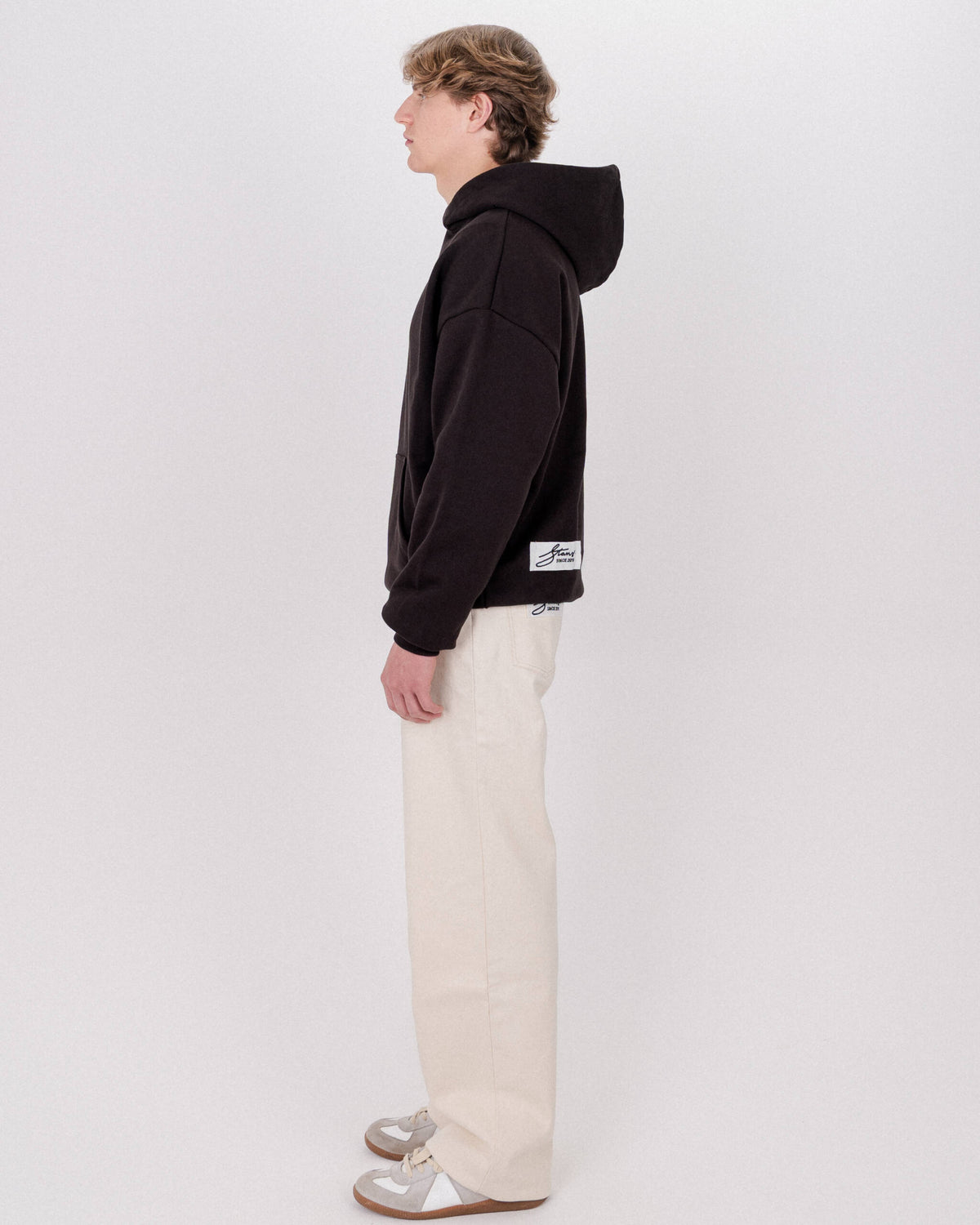 HOODIE BASIC ASH BROWN