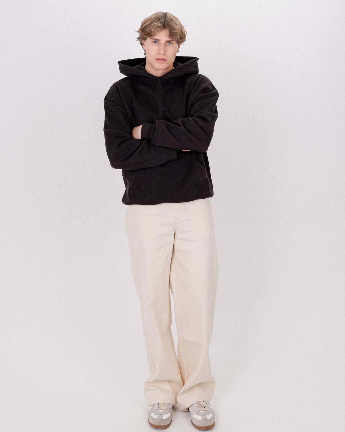 HOODIE BASIC ASH BROWN