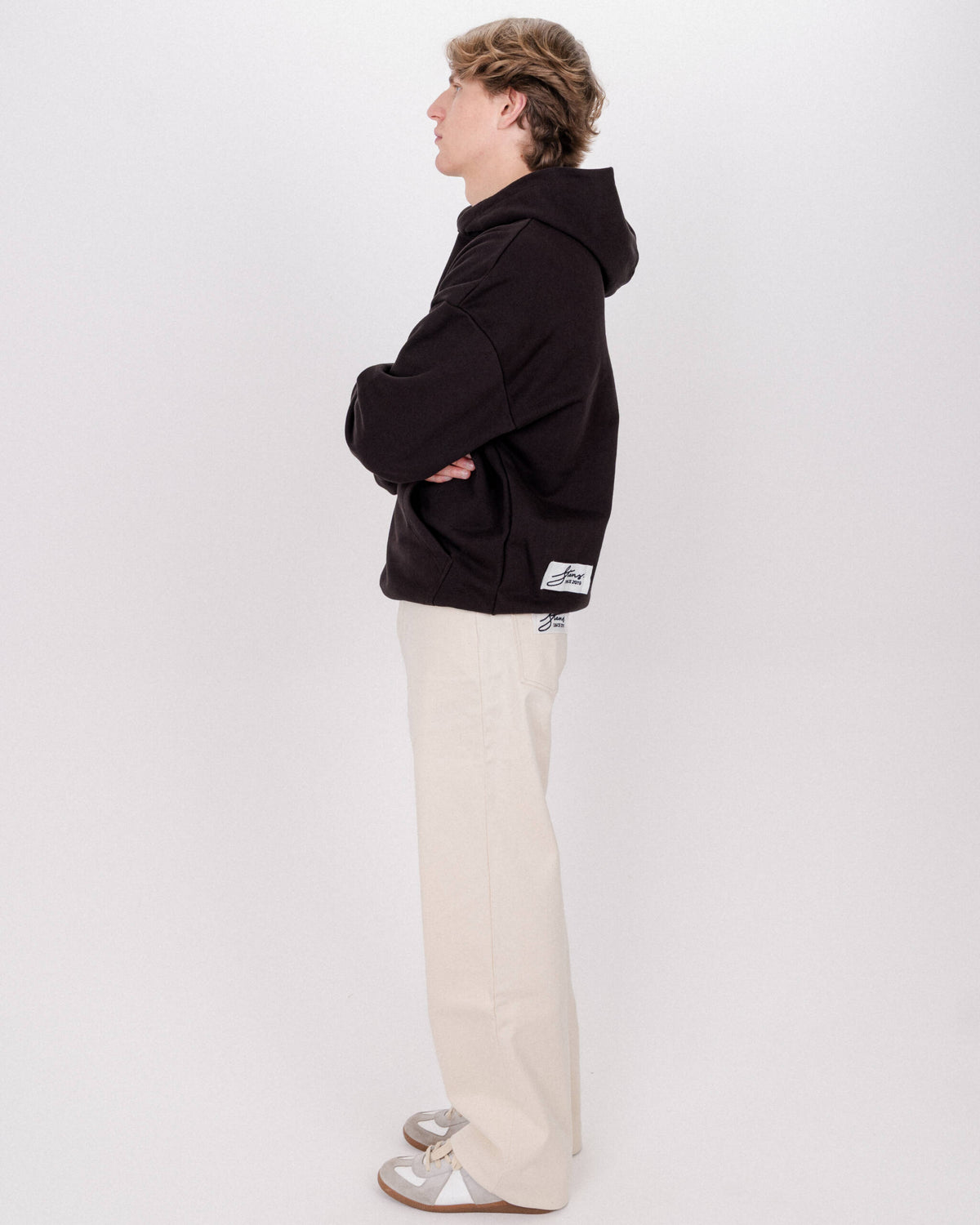 HOODIE BASIC ASH BROWN