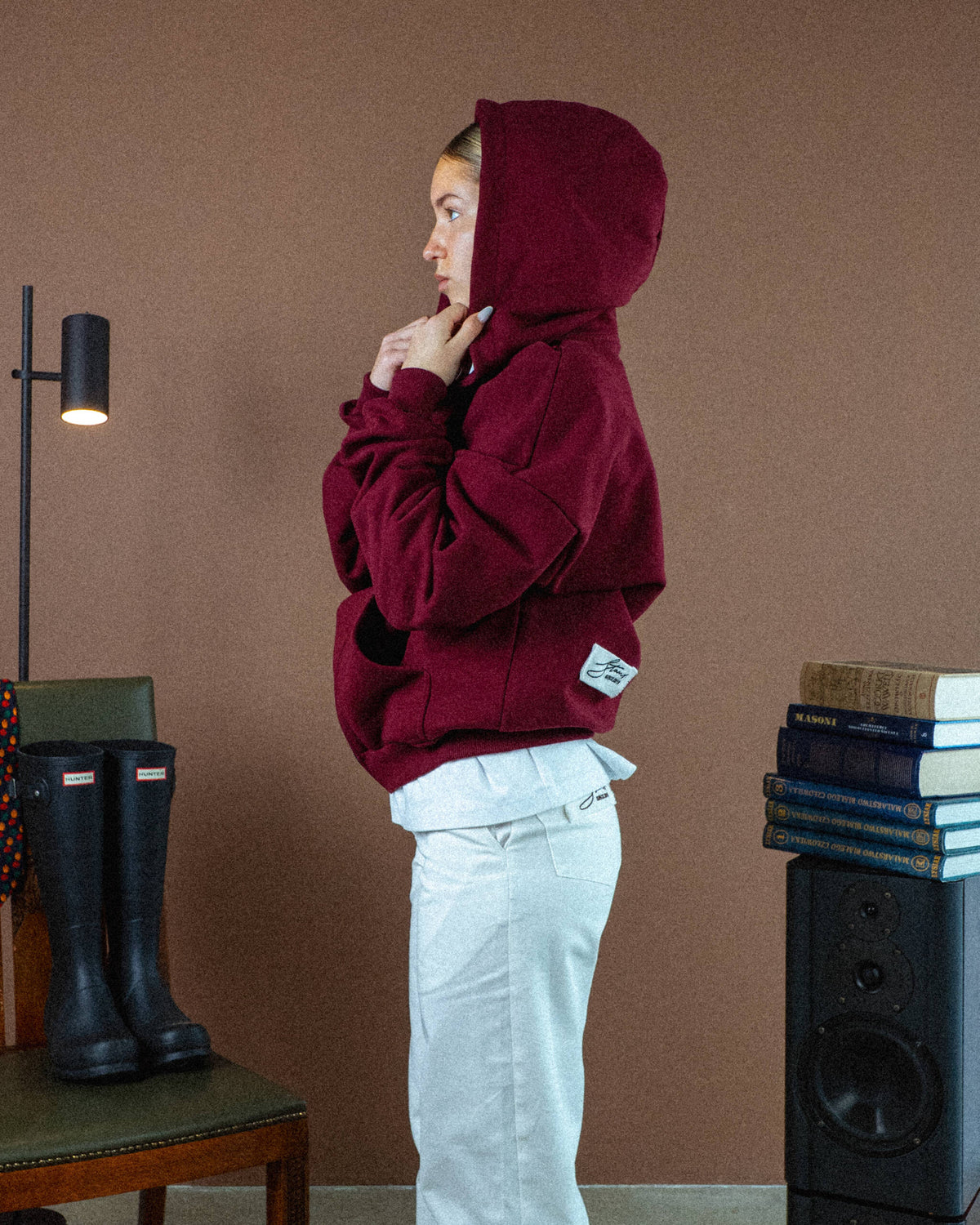 ZIP HOODIE BURGUNDY