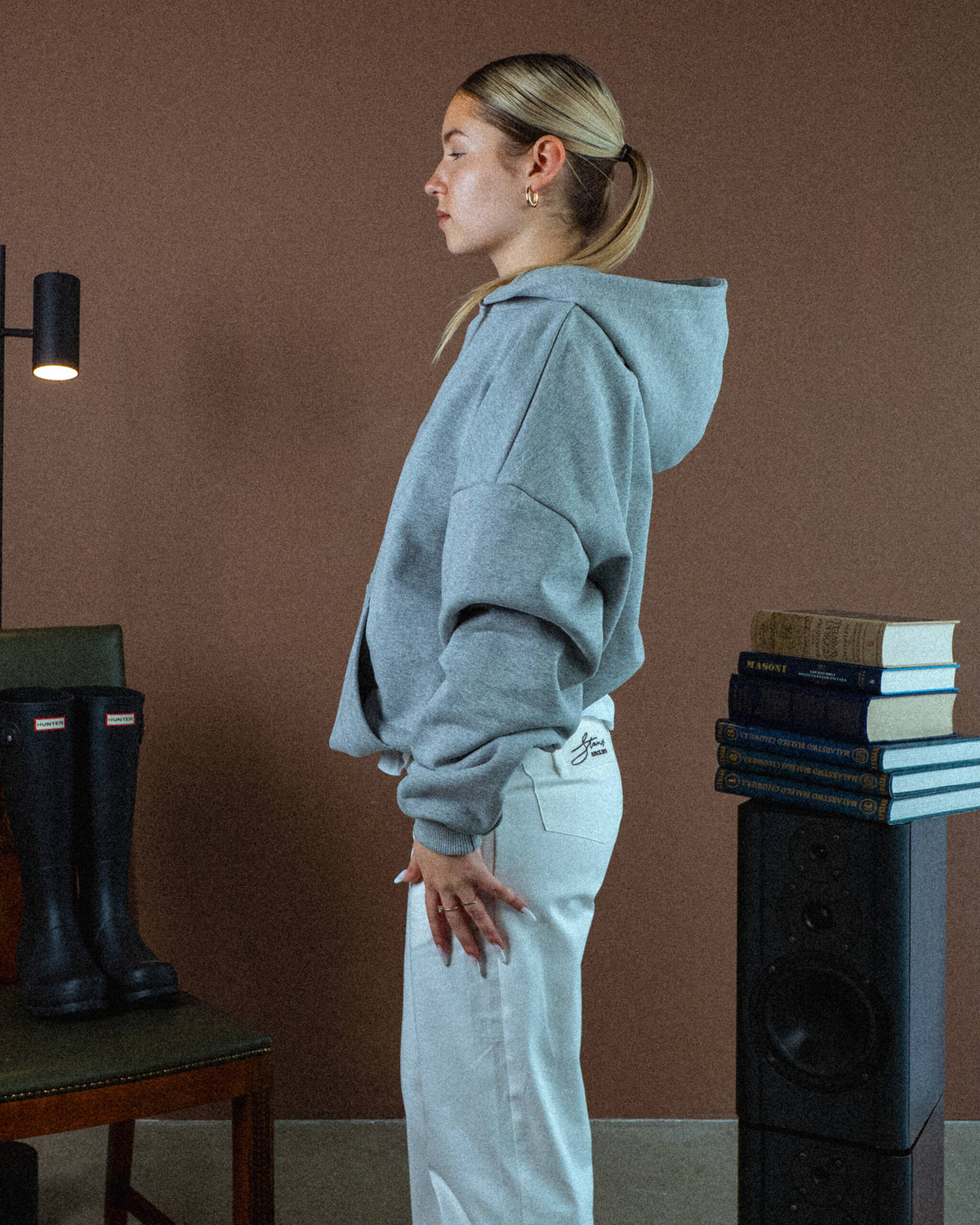 HOODIE BASIC DUST GREY