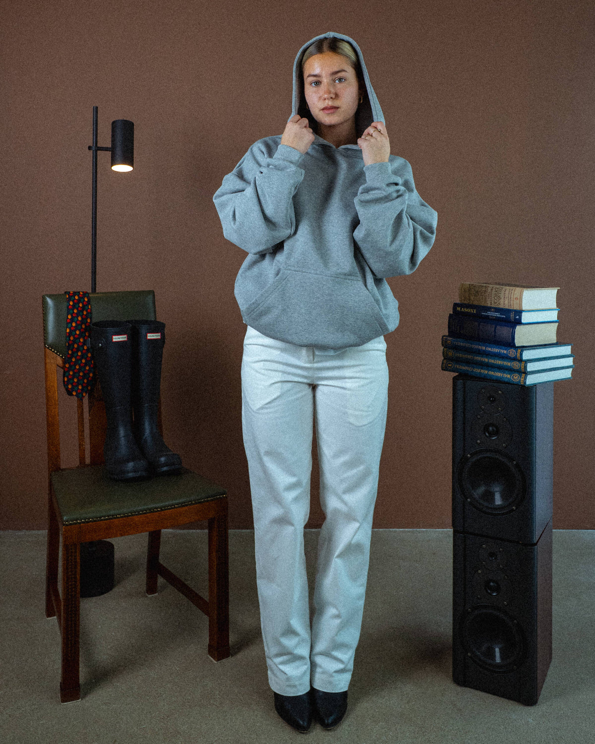 HOODIE BASIC DUST GREY