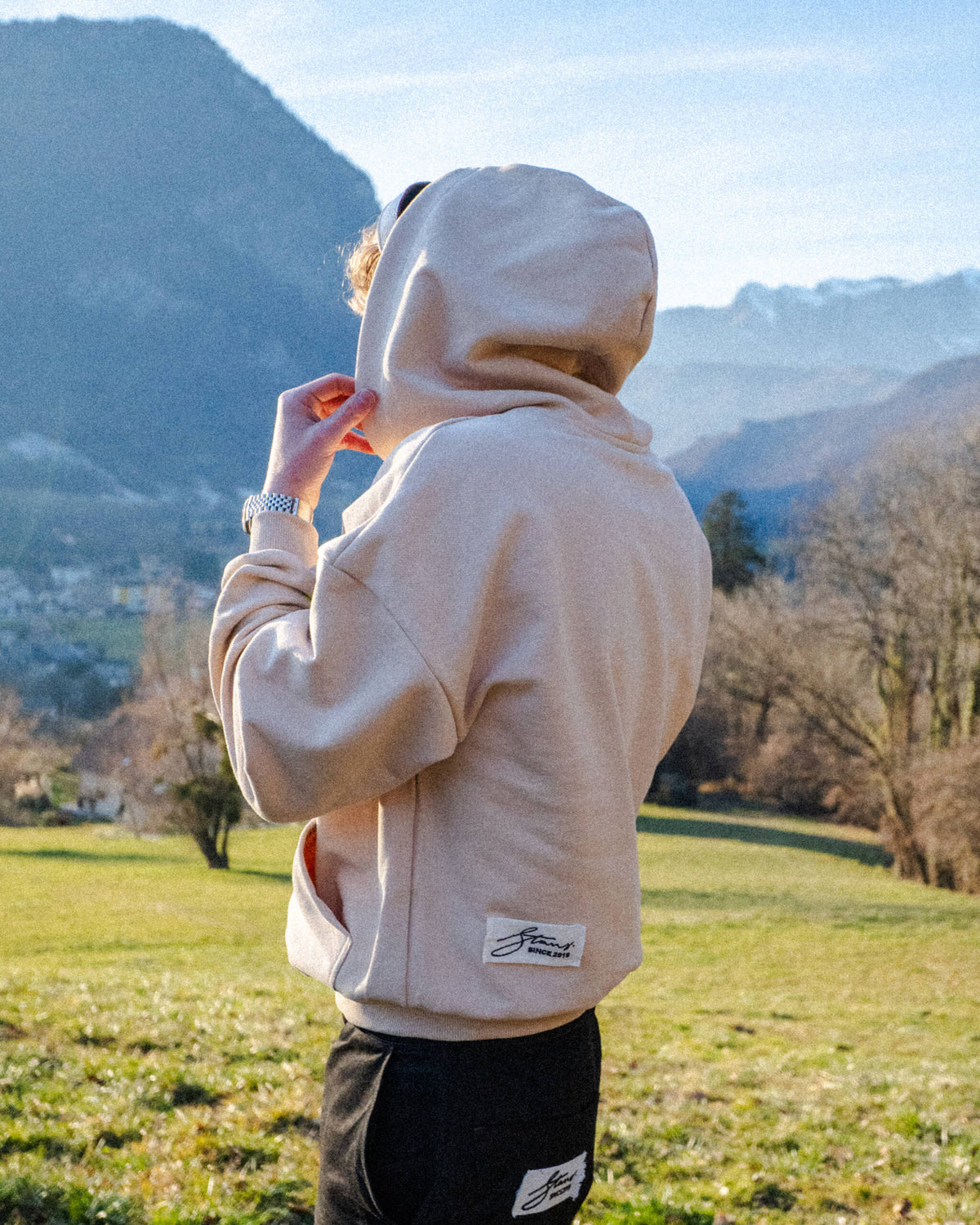ZIP HOODIE CHALK BEIGE