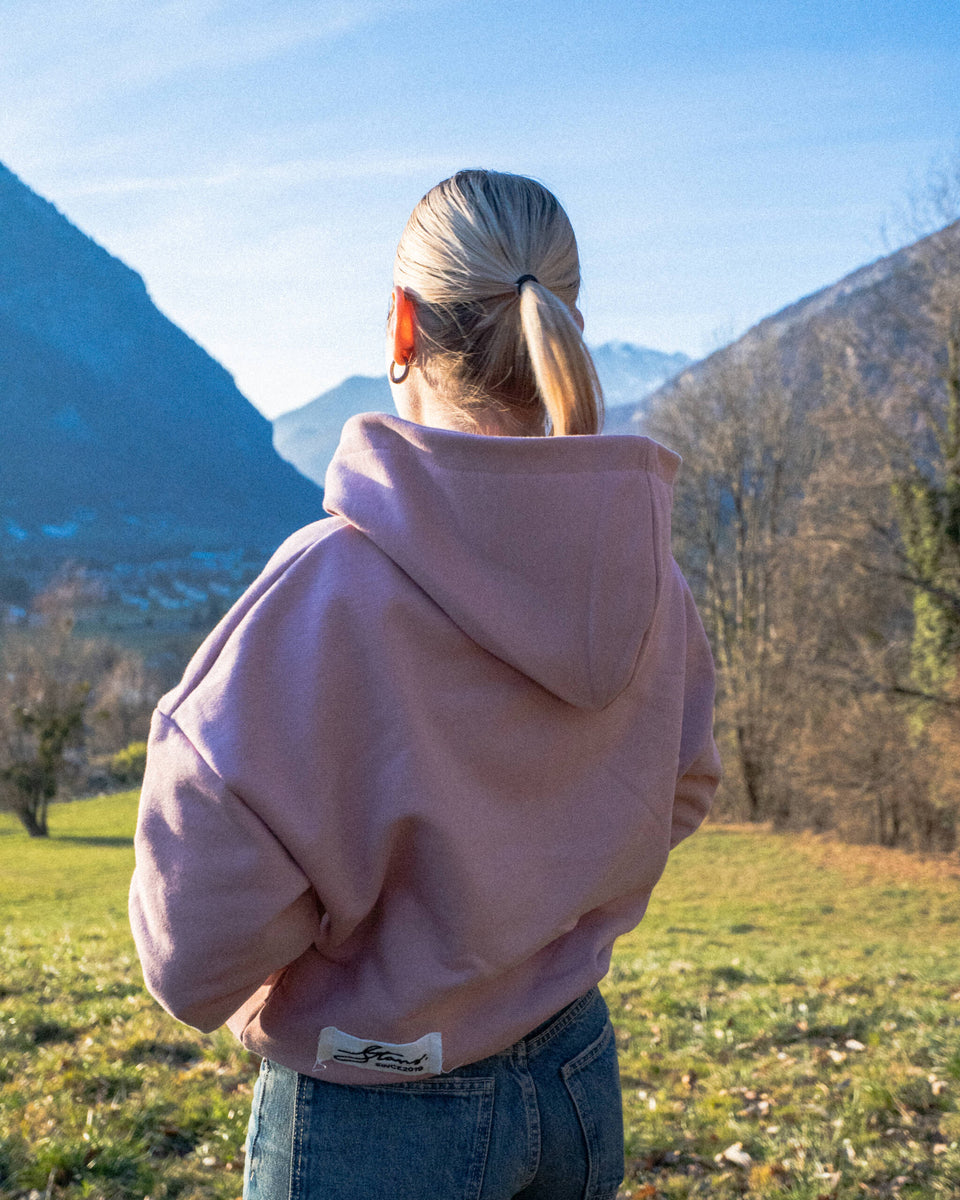DUSTY ROSE ZIP HOODIE