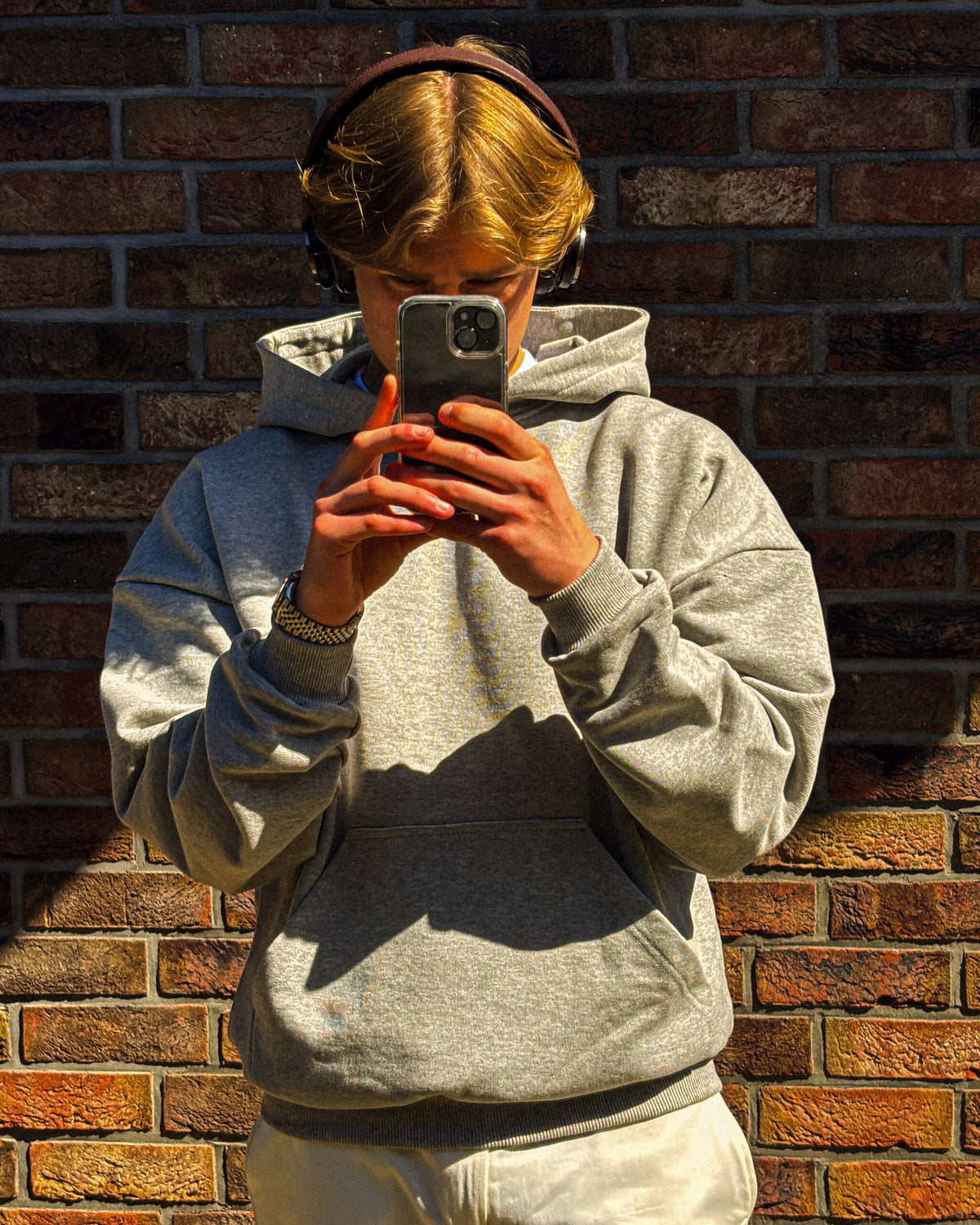 HOODIE BASIC DUST GREY
