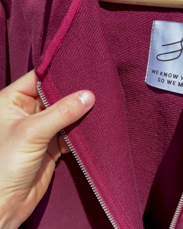 Detal ZIP Hoodie Burgundy STANS