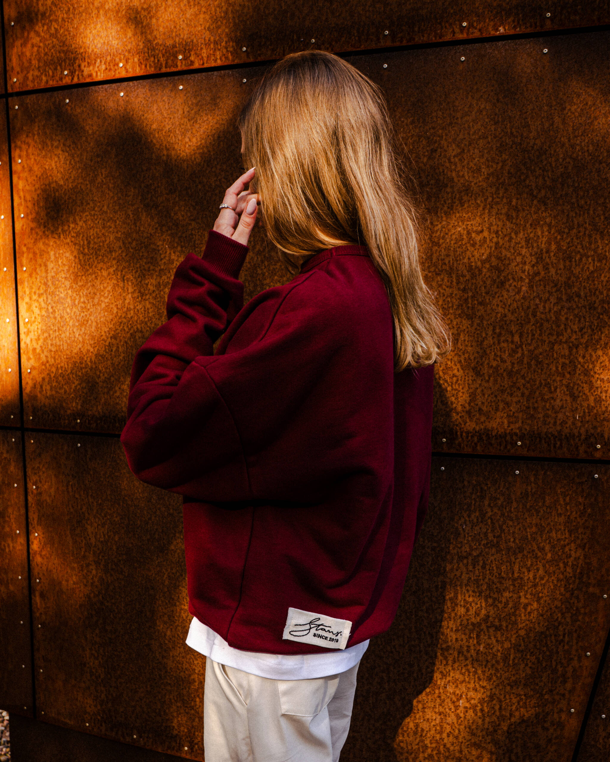 Burgundy Zip Hoodie